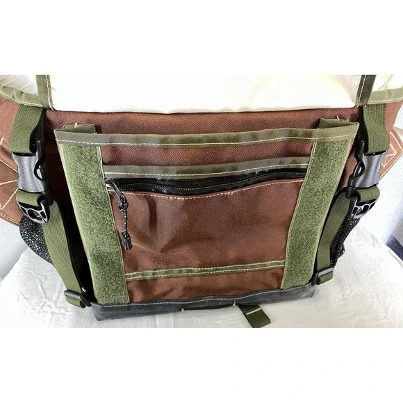 Forest‎ City Portage Messenger Bag Handmade Quality Durable Green & Brown - Picture 6 of 16